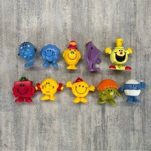 Vintage Arbys Little Miss + Mr Men Lot Of 10 Figures Roger Hargreaves